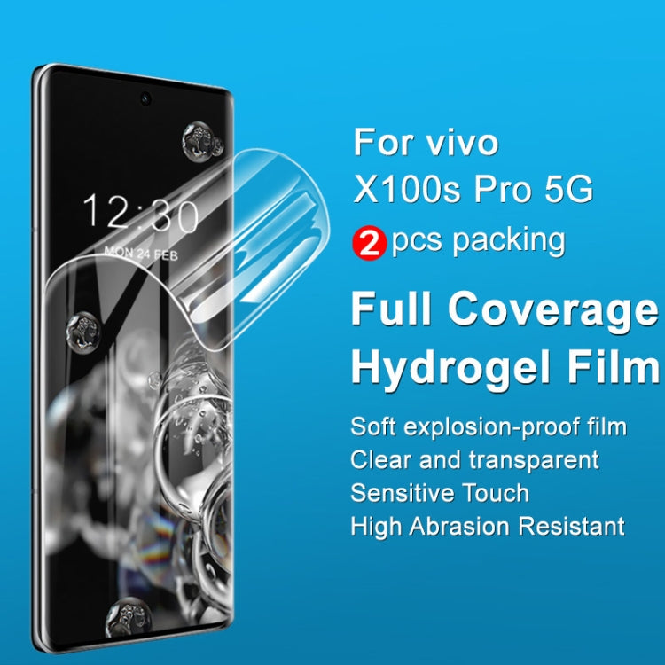 For vivo X100 Ultra 5G 2pcs imak Curved Full Screen Hydrogel Film Protector - vivo Tempered Glass by imak | Online Shopping South Africa | PMC Jewellery | Buy Now Pay Later Mobicred