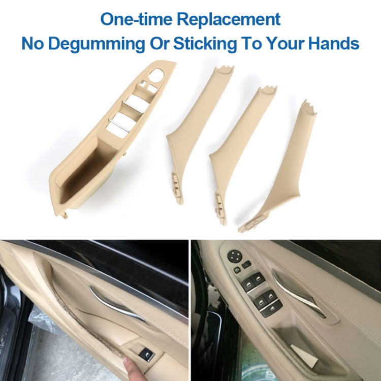 For BMW F10 / F18 5 Series 7pcs Car Inside Doors Handle Pull Trim Cover, Right Driving, 51417225874(Black) - Door Handles by PMC TechLife | Online Shopping South Africa | PMC TechLife