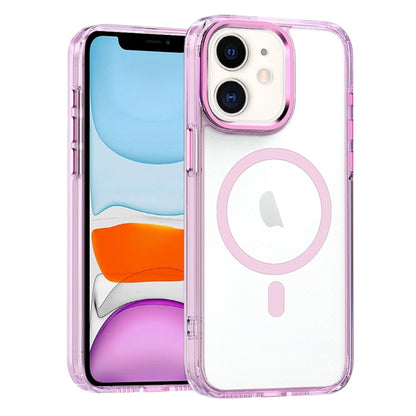 For iPhone 11 MagSafe Magnetic Clear Phone Case(Pink) - iPhone 11 Cases by PMC Jewellery | Online Shopping South Africa | PMC Jewellery