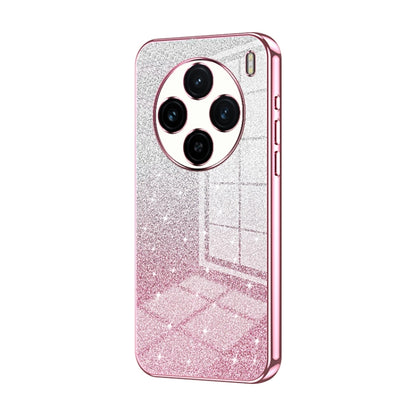 For vivo X100 Gradient Glitter Powder Electroplated Phone Case(Pink) - X100 Cases by PMC Jewellery | Online Shopping South Africa | PMC Jewellery