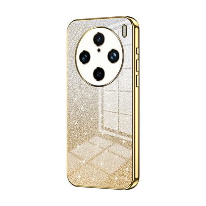 For vivo X100 Pro Gradient Glitter Powder Electroplated Phone Case(Gold) - X100 Pro Cases by imak | Online Shopping South Africa | PMC Jewellery