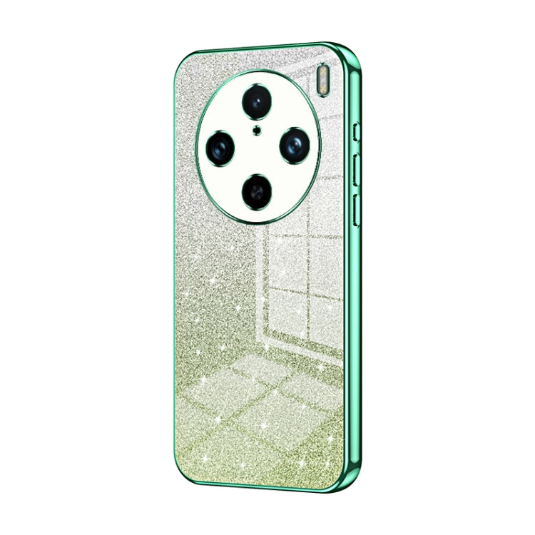 For vivo X100 Pro Gradient Glitter Powder Electroplated Phone Case(Green) - X100 Pro Cases by imak | Online Shopping South Africa | PMC Jewellery