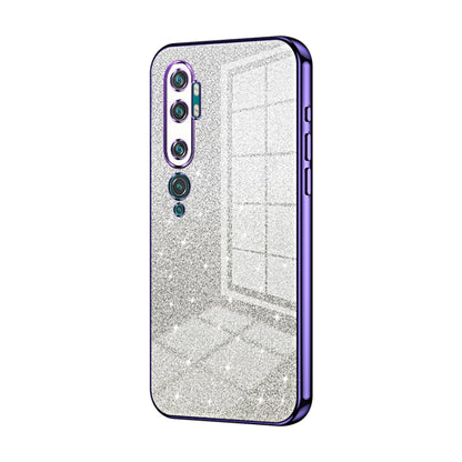 For Xiaomi Mi CC9 Pro / Mi Note 10 Gradient Glitter Powder Electroplated Phone Case(Purple) - Xiaomi Cases by PMC Jewellery | Online Shopping South Africa | PMC Jewellery