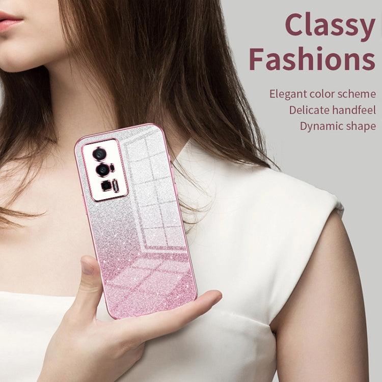 For Xiaomi 14 Ultra Gradient Glitter Powder Electroplated Phone Case(Purple) - 14 Ultra Cases by PMC TechLife | Online Shopping South Africa | PMC TechLife | Buy Now Pay Later Mobicred