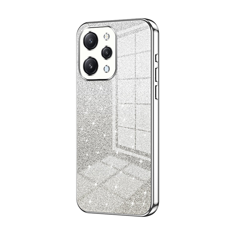 For Xiaomi Redmi 12 / Redmi Note 12R Gradient Glitter Powder Electroplated Phone Case(Silver) - Xiaomi Cases by PMC Jewellery | Online Shopping South Africa | PMC Jewellery | Buy Now Pay Later Mobicred