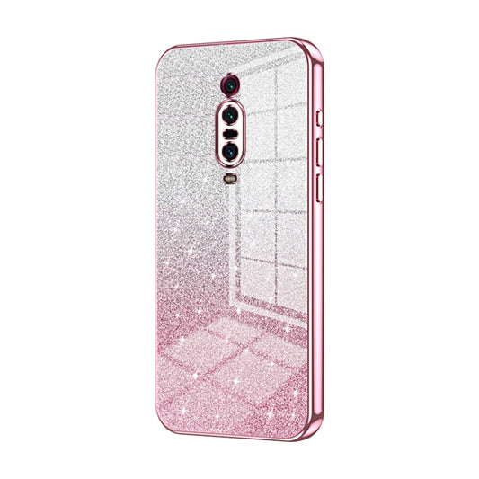 For Xiaomi Redmi K20 / K20 Pro Gradient Glitter Powder Electroplated Phone Case(Pink) - Xiaomi Cases by PMC Jewellery | Online Shopping South Africa | PMC Jewellery | Buy Now Pay Later Mobicred