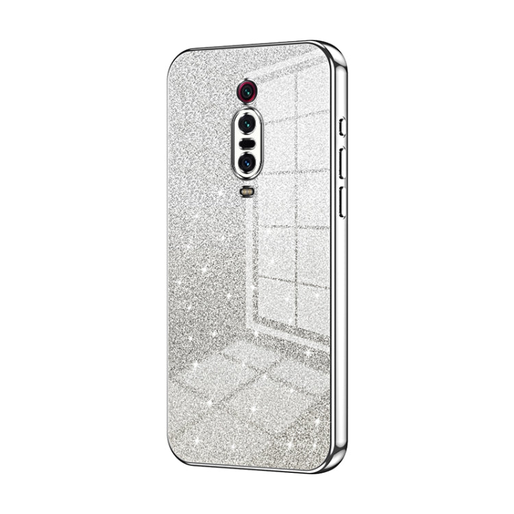 For Xiaomi Redmi K20 / K20 Pro Gradient Glitter Powder Electroplated Phone Case(Silver) - Xiaomi Cases by PMC Jewellery | Online Shopping South Africa | PMC Jewellery | Buy Now Pay Later Mobicred