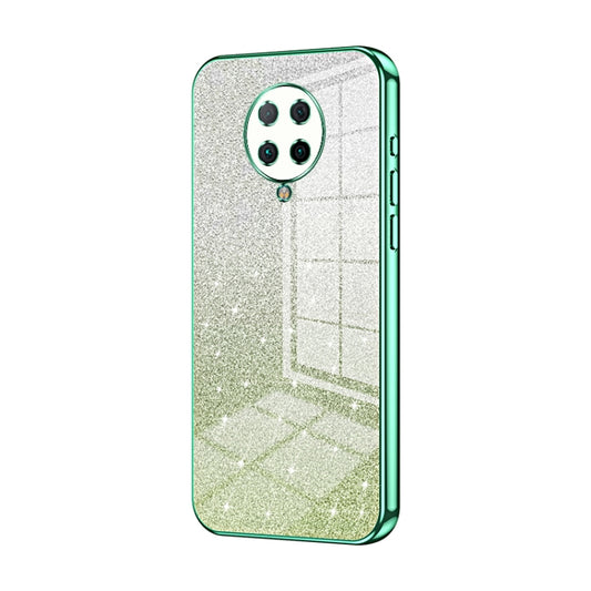 For Xiaomi Redmi K30 Pro / K30 Ultra Gradient Glitter Powder Electroplated Phone Case(Green) - Xiaomi Cases by PMC Jewellery | Online Shopping South Africa | PMC Jewellery | Buy Now Pay Later Mobicred