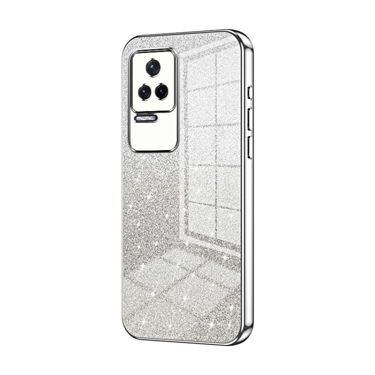 For Xiaomi Redmi K50 / K50 Pro Gradient Glitter Powder Electroplated Phone Case(Silver) - Xiaomi Cases by PMC Jewellery | Online Shopping South Africa | PMC Jewellery | Buy Now Pay Later Mobicred