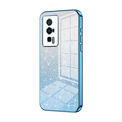 For Xiaomi Redmi K60 / K60 Pro Gradient Glitter Powder Electroplated Phone Case(Blue) - Xiaomi Cases by PMC Jewellery | Online Shopping South Africa | PMC Jewellery | Buy Now Pay Later Mobicred