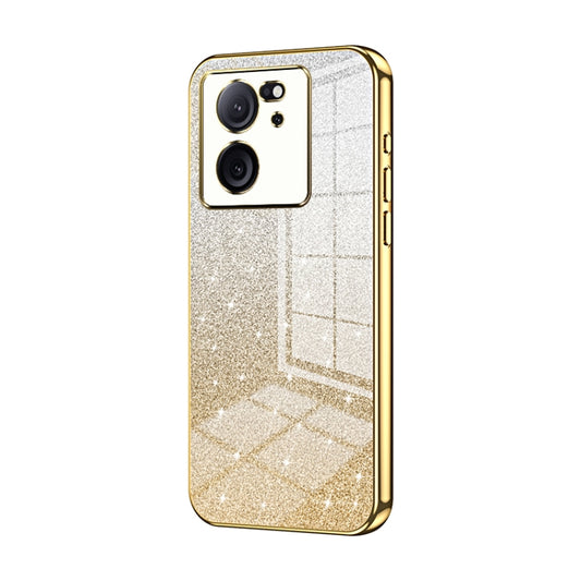 For Xiaomi Redmi K60 Ultra / Xiaomi 13T Gradient Glitter Powder Electroplated Phone Case(Gold) - Redmi K60 Ultra Cases by PMC Jewellery | Online Shopping South Africa | PMC Jewellery | Buy Now Pay Later Mobicred