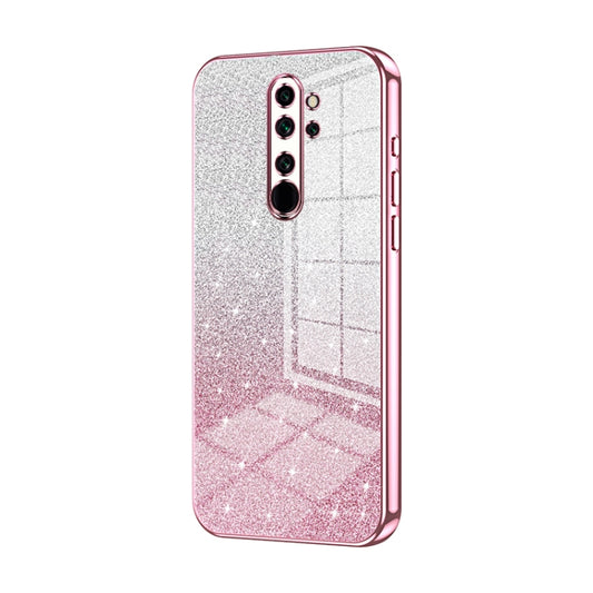 For Xiaomi Redmi Note 8 Pro Gradient Glitter Powder Electroplated Phone Case(Pink) - Xiaomi Cases by PMC Jewellery | Online Shopping South Africa | PMC Jewellery | Buy Now Pay Later Mobicred