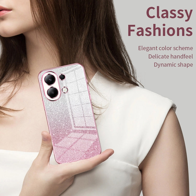 For Xiaomi Redmi Note 12 Turbo/Poco F5 Gradient Glitter Powder Electroplated Phone Case(Silver) - Xiaomi Cases by PMC TechLife | Online Shopping South Africa | PMC TechLife | Buy Now Pay Later Mobicred