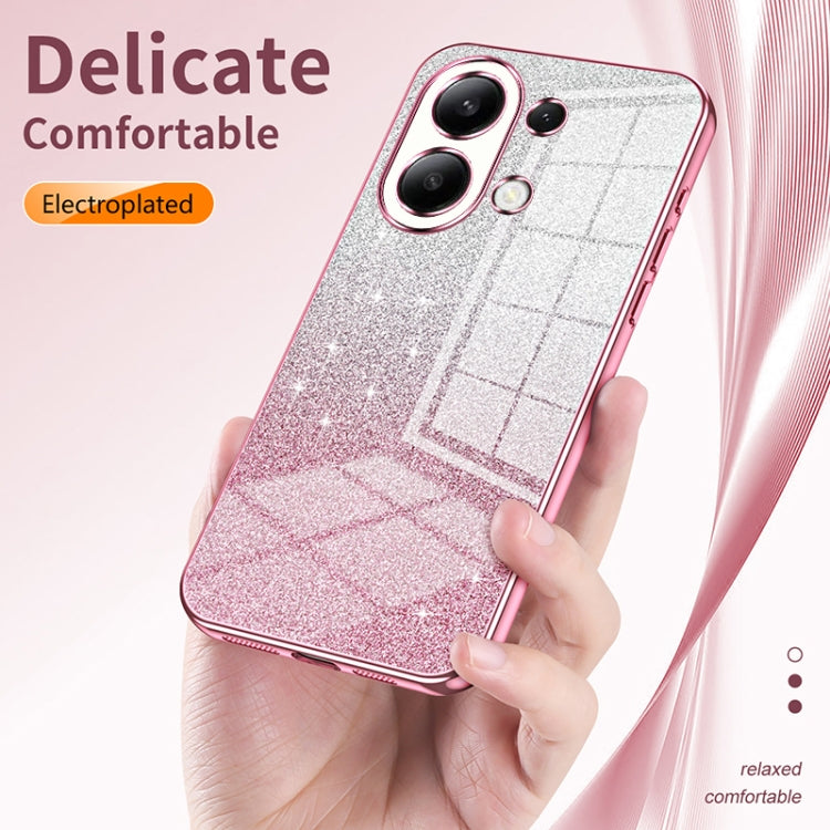 For Xiaomi Redmi Note 12 Pro+  Gradient Glitter Powder Electroplated Phone Case(Transparent) - Xiaomi Cases by PMC Jewellery | Online Shopping South Africa | PMC Jewellery | Buy Now Pay Later Mobicred