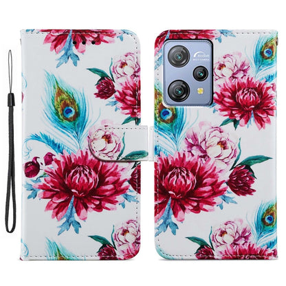 For Blackview A53 Pro Painted Pattern Horizontal Flip Leather Phone Case(Peacock Flower) - More Brand by PMC Jewellery | Online Shopping South Africa | PMC Jewellery | Buy Now Pay Later Mobicred