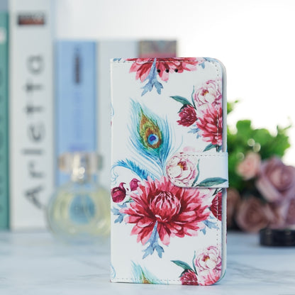 For Blackview A53 Pro Painted Pattern Horizontal Flip Leather Phone Case(Peacock Flower) - More Brand by PMC Jewellery | Online Shopping South Africa | PMC Jewellery | Buy Now Pay Later Mobicred