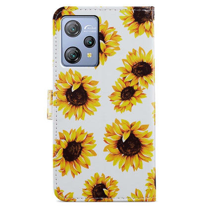 For Blackview A53 Pro Painted Pattern Horizontal Flip Leather Phone Case(Sunflower) - More Brand by PMC Jewellery | Online Shopping South Africa | PMC Jewellery | Buy Now Pay Later Mobicred