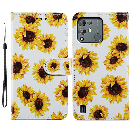 For Blackview A55 Pro Painted Pattern Horizontal Flip Leather Phone Case(Sunflower) - More Brand by PMC Jewellery | Online Shopping South Africa | PMC Jewellery | Buy Now Pay Later Mobicred