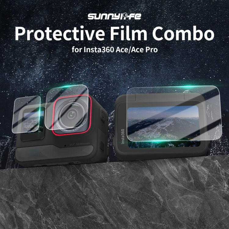 For Insta360 Ace Pro Sunnylife 3 in 1 Rear & Front Screen Lens Explosion proof Film(1 Set) - Protective Film & Stickers by Sunnylife | Online Shopping South Africa | PMC Jewellery | Buy Now Pay Later Mobicred