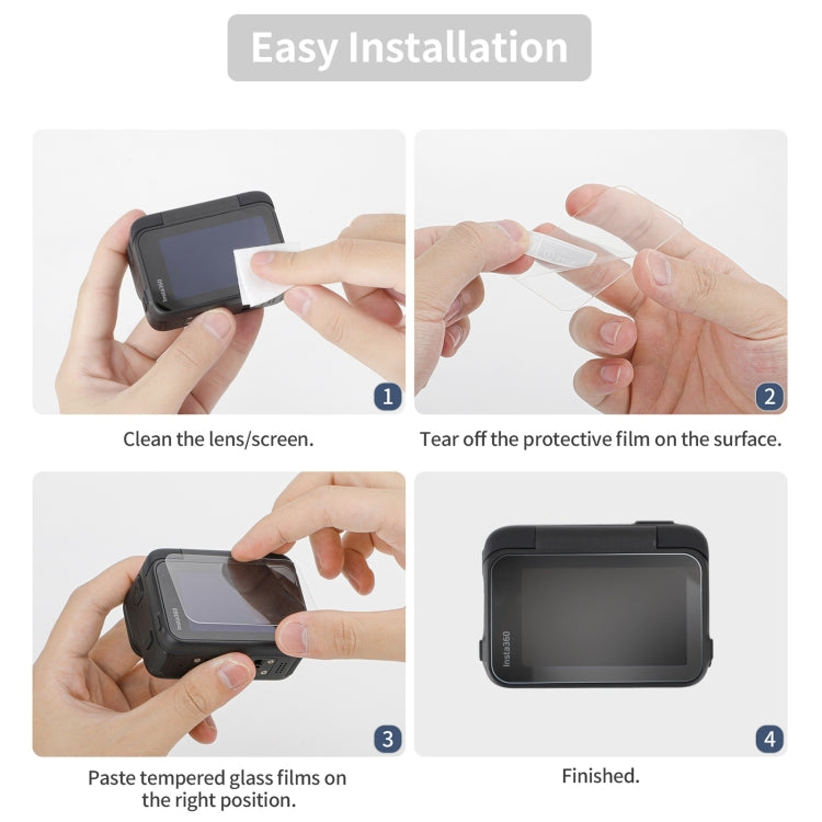 For Insta360 Ace Pro Sunnylife 3 in 1 Rear & Front Screen Lens Explosion proof Film(2 Sets) - Protective Film & Stickers by Sunnylife | Online Shopping South Africa | PMC TechLife | Buy Now Pay Later Mobicred