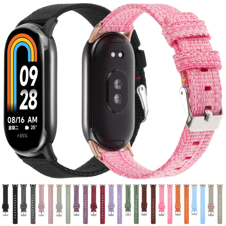 For Xiaomi Mi Band 8 Nylon Canvas Watch Band(Wine Red) - free shipping - PMc TechLife - Order now!
