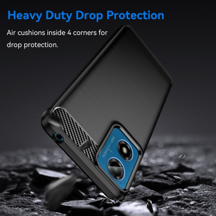 For Motorola Moto G24 Carbon Fiber Brushed Texture TPU Phone Case(Black) - free shipping - PMC TechLife - Order now!
