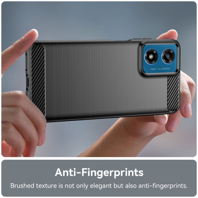 For Motorola Moto G24 Carbon Fiber Brushed Texture TPU Phone Case(Black) - free shipping - PMC TechLife - Order now!