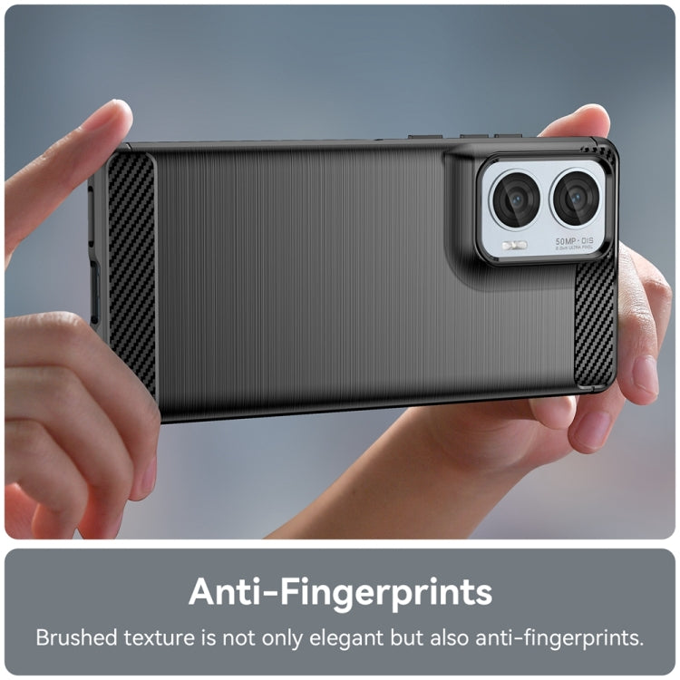 For Motorola Moto Edge 50 Fusion Carbon Fiber Brushed Texture TPU Phone Case(Black) - free shipping - PMC TechLife - Order now!
