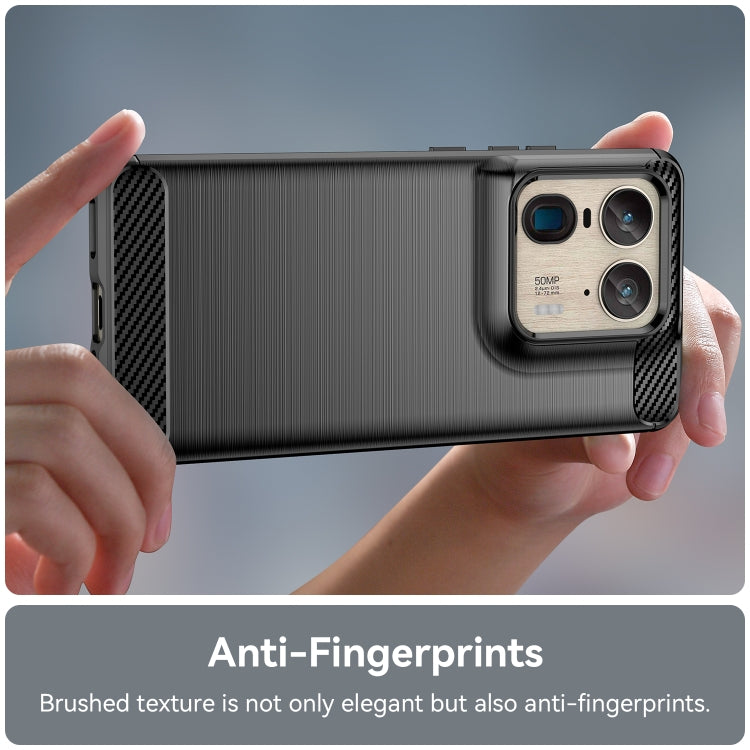 For Motorola Edge 50 Ultra Carbon Fiber Brushed Texture TPU Phone Case(Black) - free shipping - PMC TechLife - Order now!