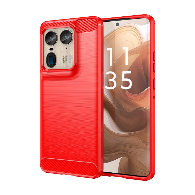 For Motorola Edge 50 Ultra Carbon Fiber Brushed Texture TPU Phone Case(Red) - free shipping - PMC TechLife - Order now!
