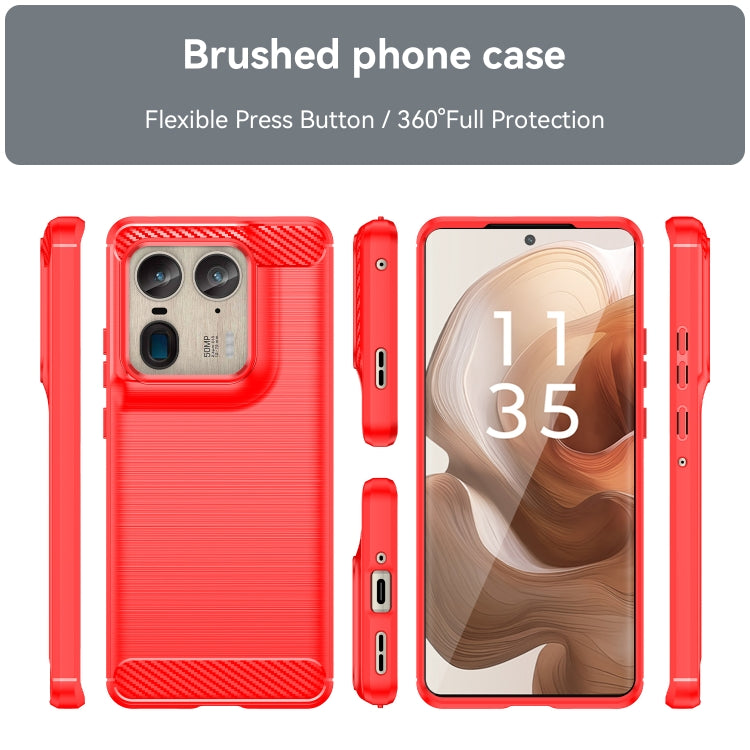 For Motorola Edge 50 Ultra Carbon Fiber Brushed Texture TPU Phone Case(Red) - free shipping - PMC TechLife - Order now!
