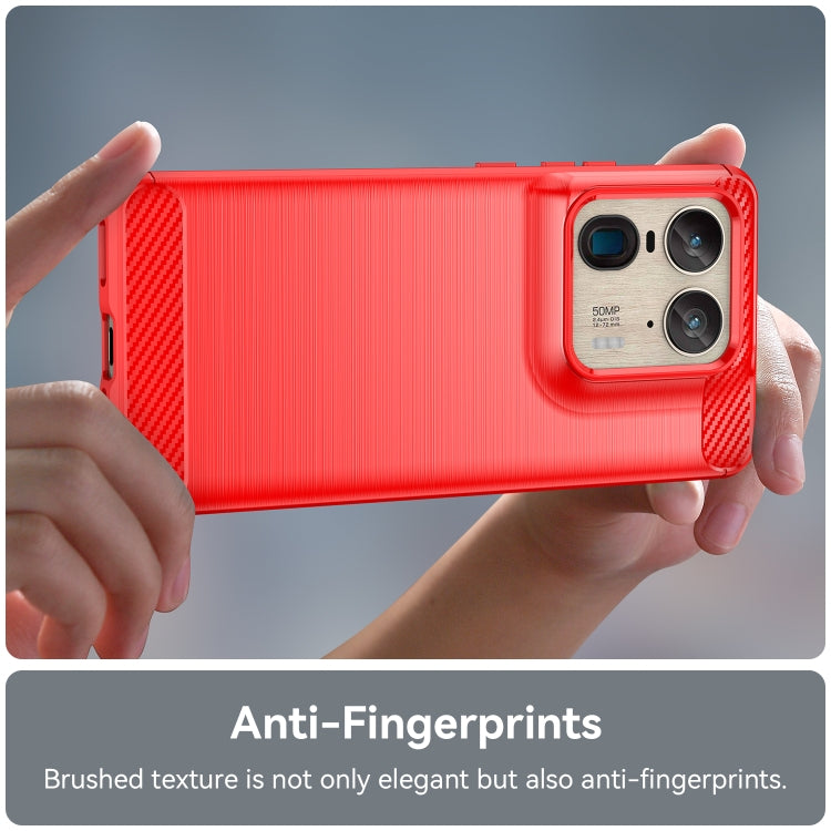 For Motorola Edge 50 Ultra Carbon Fiber Brushed Texture TPU Phone Case(Red) - free shipping - PMC TechLife - Order now!