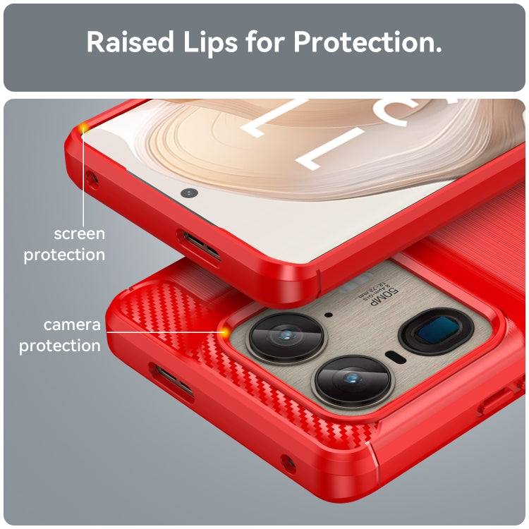 For Motorola Edge 50 Ultra Carbon Fiber Brushed Texture TPU Phone Case(Red) - free shipping - PMC TechLife - Order now!