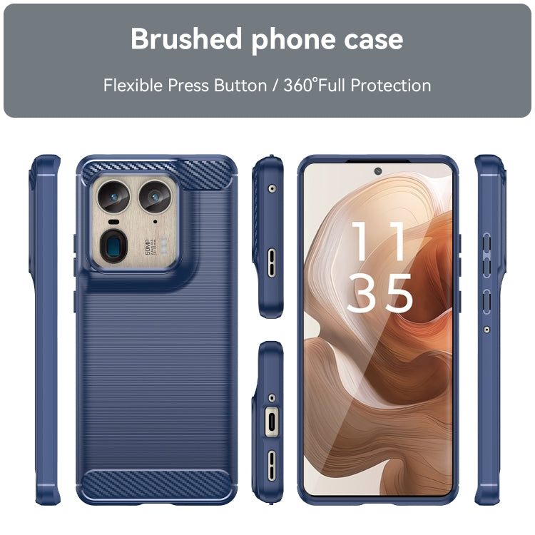 For Motorola Moto X50 Ultra Carbon Fiber Brushed Texture TPU Phone Case(Blue) - free shipping - PMC TechLife - Order now!