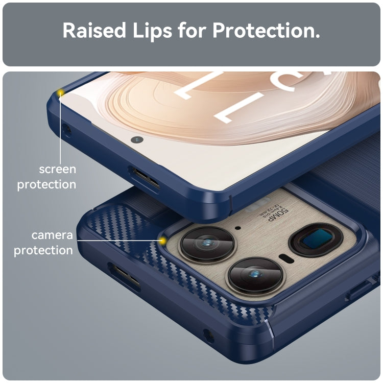 For Motorola Moto X50 Ultra Carbon Fiber Brushed Texture TPU Phone Case(Blue) - free shipping - PMC TechLife - Order now!