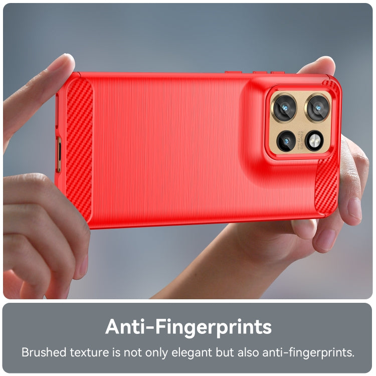 For Motorola Edge 50 Neo Carbon Fiber Brushed Texture TPU Phone Case(Red) - free shipping - PMC TechLife - Order now!