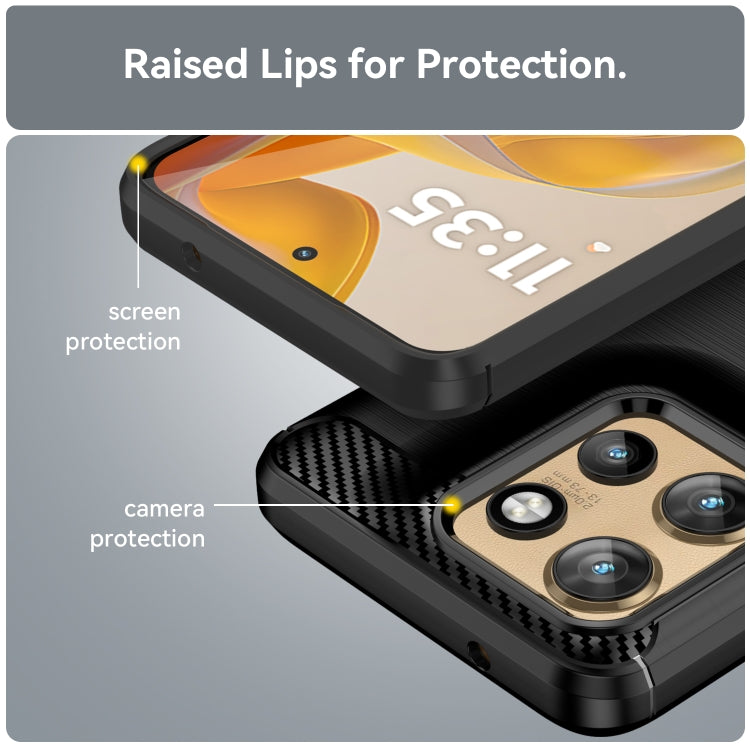 For Motorola Moto S50 Carbon Fiber Brushed Texture TPU Phone Case(Black) - free shipping - PMC TechLife - Order now!