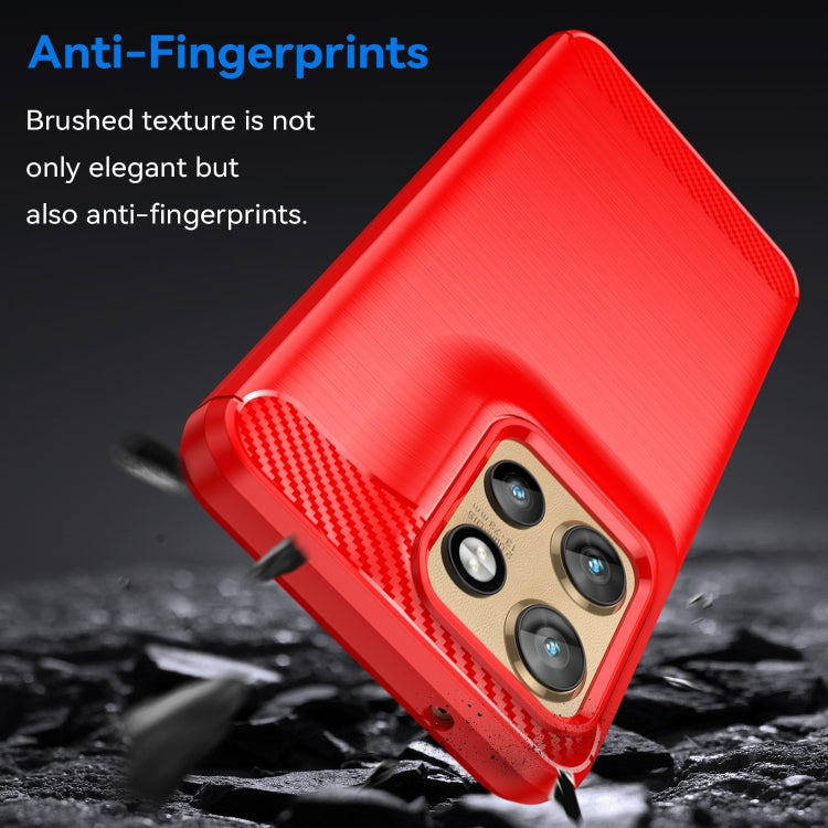 For Motorola Moto S50 Carbon Fiber Brushed Texture TPU Phone Case(Red) - free shipping - PMC TechLife - Order now!