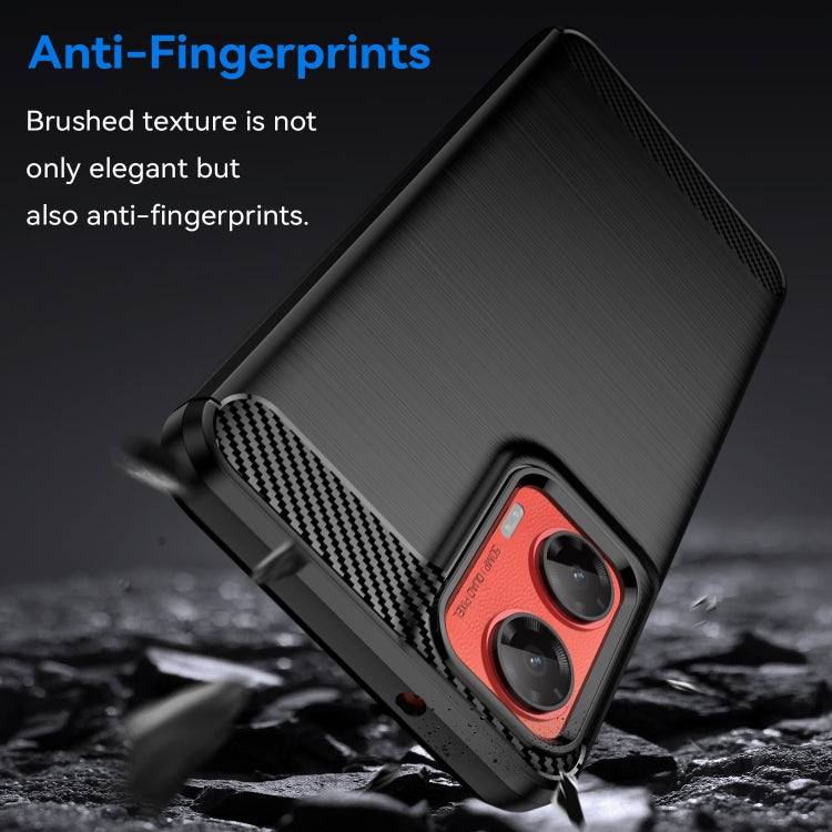 For Motorola Moto G35 5G Carbon Fiber Brushed Texture TPU Phone Case(Black) - free shipping - PMC TechLife - Order now!