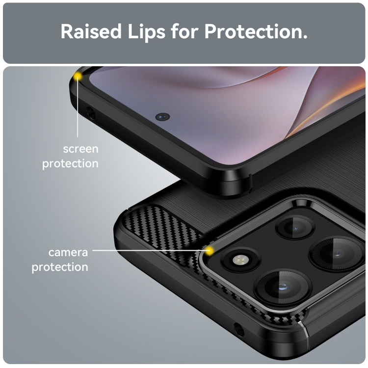 For Motorola Moto G Play 2025 Carbon Fiber Brushed Texture TPU Phone Case(Black) - free shipping - PMC TechLife - Order now!