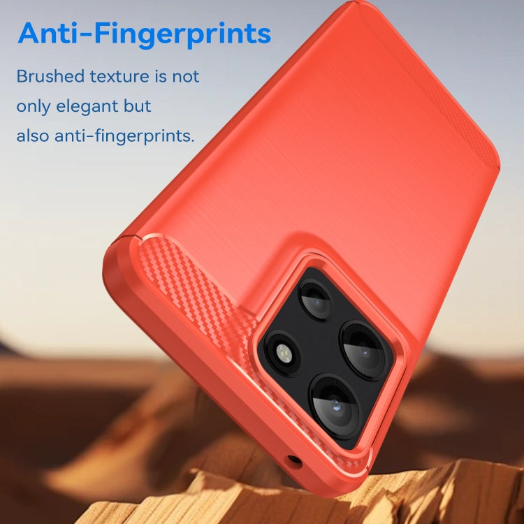 For Motorola Moto G Play 2025 Carbon Fiber Brushed Texture TPU Phone Case(Red) - free shipping - PMC TechLife - Order now!