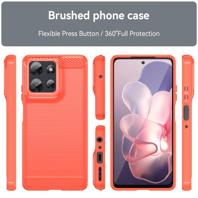 For Motorola Moto G Power 2025 Carbon Fiber Brushed Texture TPU Phone Case(Red) - free shipping - PMC TechLife - Order now!