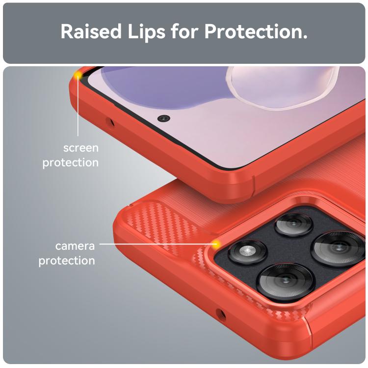 For Motorola Moto G Power 2025 Carbon Fiber Brushed Texture TPU Phone Case(Red) - free shipping - PMC TechLife - Order now!
