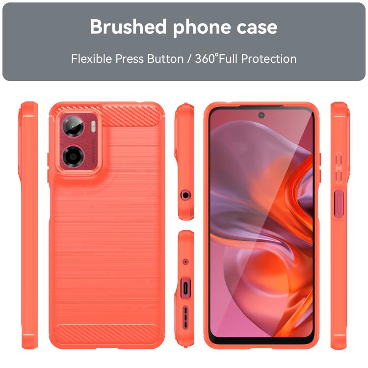 For Motorola Moto G05 Carbon Fiber Brushed Texture TPU Phone Case(Red) - free shipping - PMC TechLife - Order now!