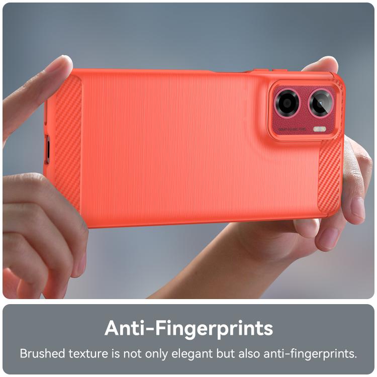 For Motorola Moto G05 Carbon Fiber Brushed Texture TPU Phone Case(Red) - free shipping - PMC TechLife - Order now!