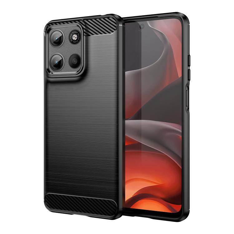 For Motorola Moto G15 Carbon Fiber Brushed Texture TPU Phone Case(Black) - free shipping - PMC TechLife - Order now!