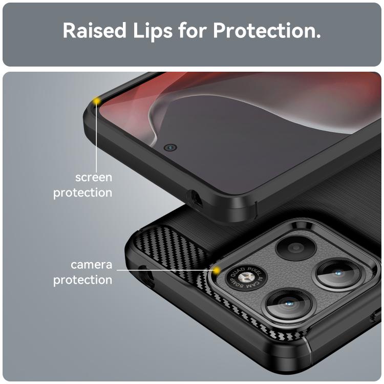 For Motorola Moto G15 Carbon Fiber Brushed Texture TPU Phone Case(Black) - free shipping - PMC TechLife - Order now!
