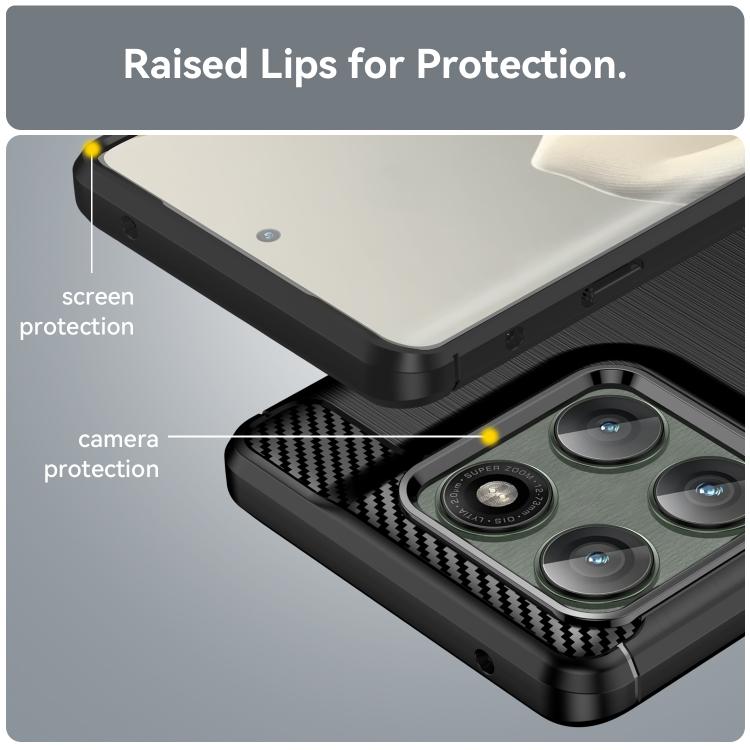For Motorola Edge 60 Pro Carbon Fiber Brushed Texture TPU Phone Case(Black) - free shipping - PMC TechLife - Order now!