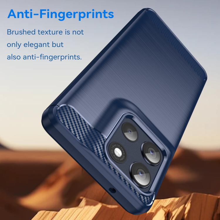For Motorola Moto G86 5G Carbon Fiber Brushed Texture TPU Phone Case(Blue) - free shipping - PMC TechLife - Order now!