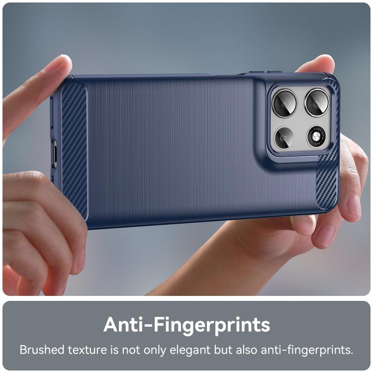 For Motorola Moto G66j 5G Carbon Fiber Brushed Texture TPU Phone Case(Blue) - free shipping - PMC TechLife - Order now!